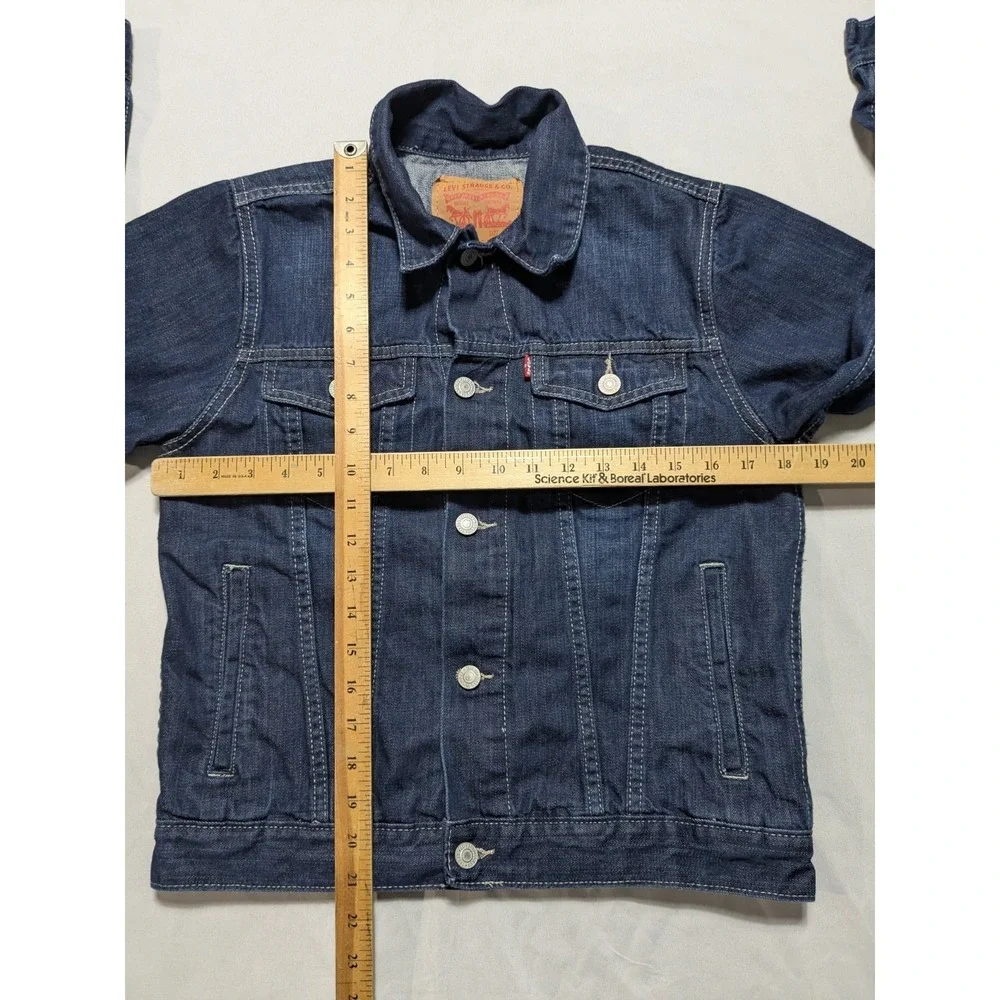 Levis Trucker Jacket - Youth Large 12/13 Years‎ Dark Wash EUC